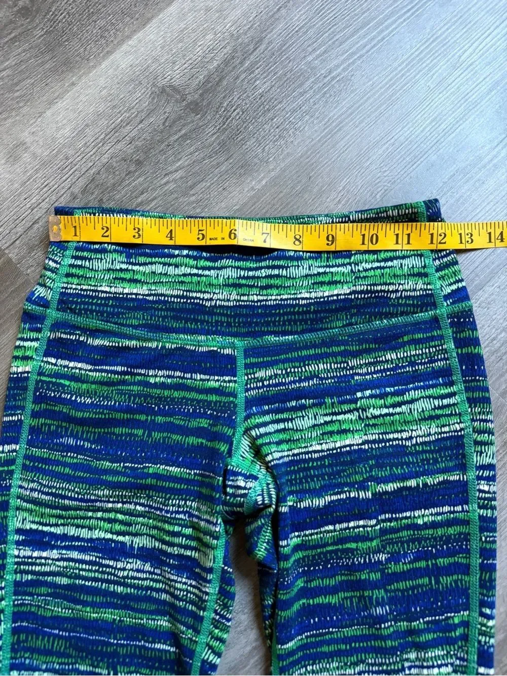 Athleta Retreat Chaturanga Tight XS Leggings Blue Green Gym Workout